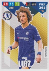 Adrenalyn XL FIFA 365 2020 - 017 David Luiz  - Chelsea - Team Mate
