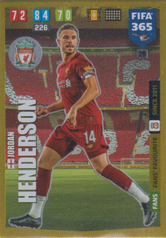 Adrenalyn XL FIFA 365 2020 - 029 Jordan Henderson  - Liverpool - Fans' Favourite