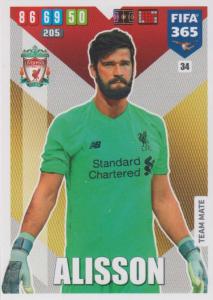 Adrenalyn XL FIFA 365 2020 - 034 Alisson  - Liverpool - Team Mate