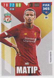 Adrenalyn XL FIFA 365 2020 - 036 Joél Matip  - Liverpool - Team Mate