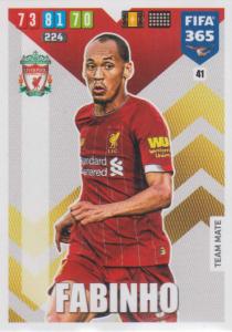 Adrenalyn XL FIFA 365 2020 - 041 Fabinho  - Liverpool - Team Mate
