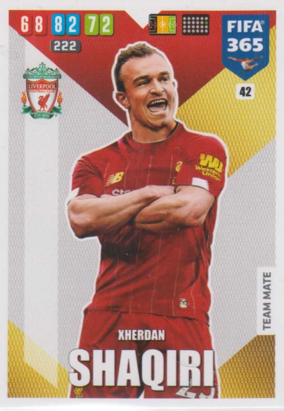 Adrenalyn XL FIFA 365 2020 - 042 Xherdan Shaqiri  - Liverpool - Team Mate