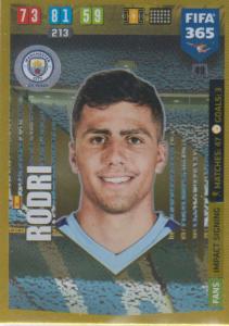 Adrenalyn XL FIFA 365 2020 - 049 Rodri  - Manchester City - Impact Signing