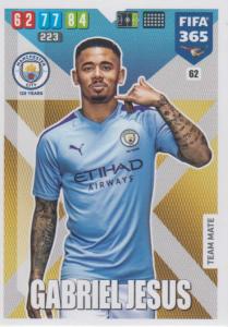Adrenalyn XL FIFA 365 2020 - 062 Gabriel Jesús  - Manchester City - Team Mate