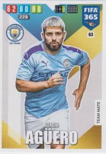 Adrenalyn XL FIFA 365 2020 - 063 Sergio Agüero  - Manchester City - Team Mate