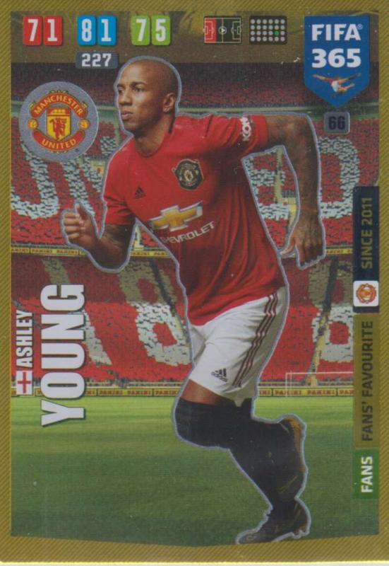 Adrenalyn XL FIFA 365 2020 - 066 Ashley Young  - Manchester United - Fans' Favourite
