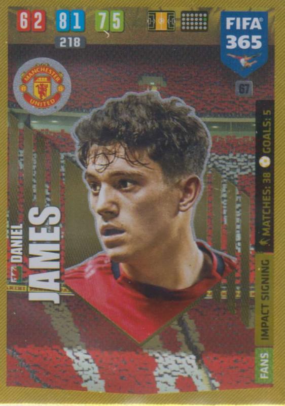 Adrenalyn XL FIFA 365 2020 - 067 Daniel James  - Manchester United - Impact Signing