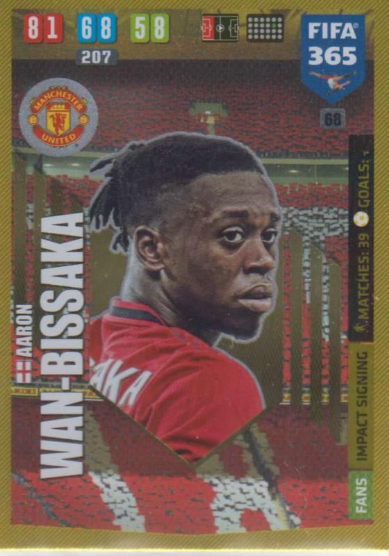 Adrenalyn XL FIFA 365 2020 - 068 Aaron Wan-Bissaka  - Manchester United - Impact Signing
