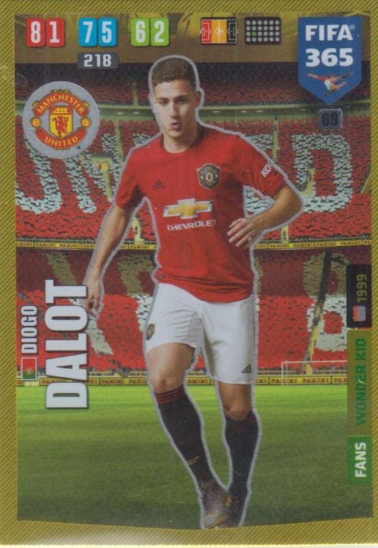 Adrenalyn XL FIFA 365 2020 - 069 Diogo Dalot  - Manchester United - Wonder Kid