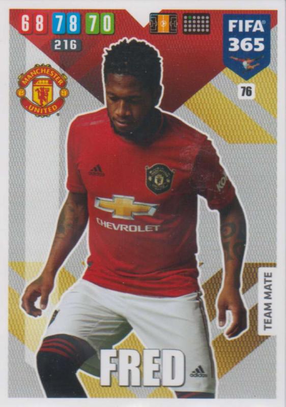 Adrenalyn XL FIFA 365 2020 - 076 Fred  - Manchester United - Team Mate
