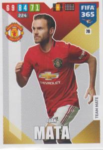 Adrenalyn XL FIFA 365 2020 - 078 Juan Mata  - Manchester United - Team Mate