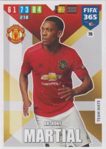 Adrenalyn XL FIFA 365 2020 - 079 Anthony Martial  - Manchester United - Team Mate