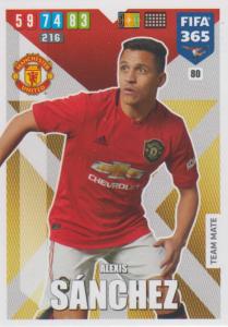 Adrenalyn XL FIFA 365 2020 - 080 Alexis Sánchez  - Manchester United - Team Mate