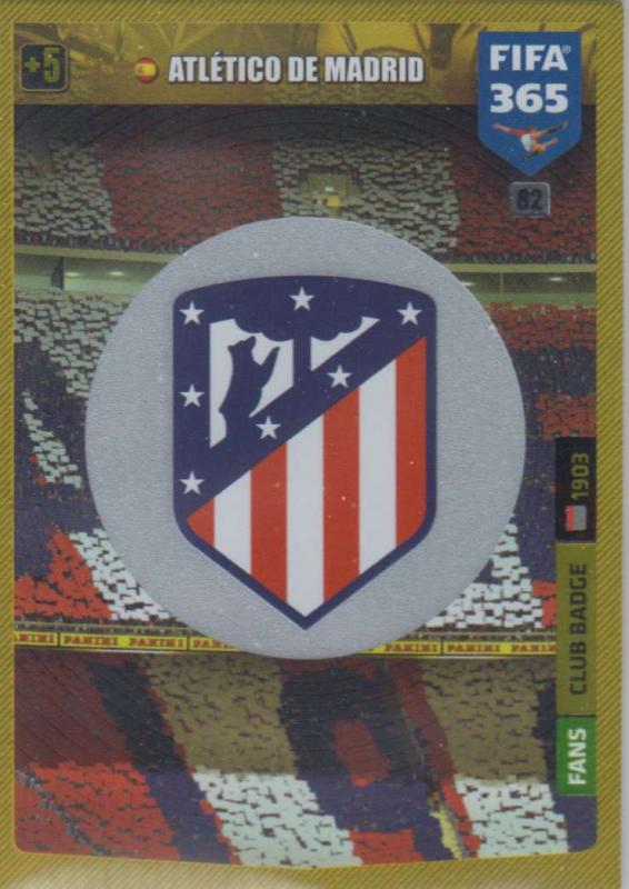 Adrenalyn XL FIFA 365 2020 - 082 Club Badge  - Club Atlético de Madrid - Club Badge