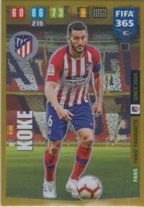Adrenalyn XL FIFA 365 2020 - 083 Koke  - Club Atlético de Madrid - Fans' Favourite