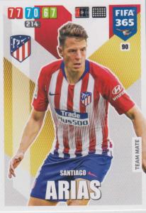 Adrenalyn XL FIFA 365 2020 - 090 Santiago Arias  - Club Atlético de Madrid - Team Mate