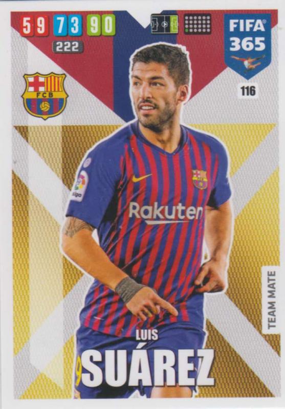 Adrenalyn XL FIFA 365 2020 - 116 Luis Suárez  - FC Barcelona - Team Mate