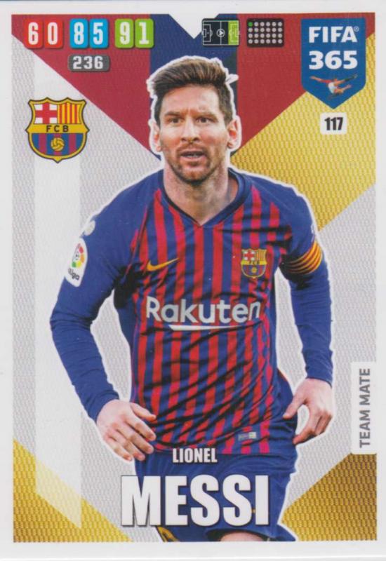 Adrenalyn XL FIFA 365 2020 - 117 Lionel Messi  - FC Barcelona - Team Mate