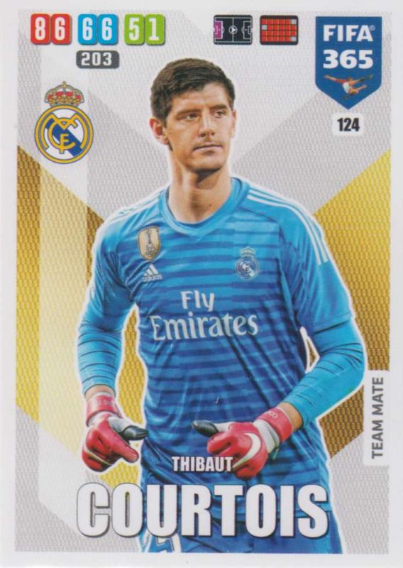 Adrenalyn XL FIFA 365 2020 - 124 Thibout Courtois  - Real Madrid CF - Team Mate