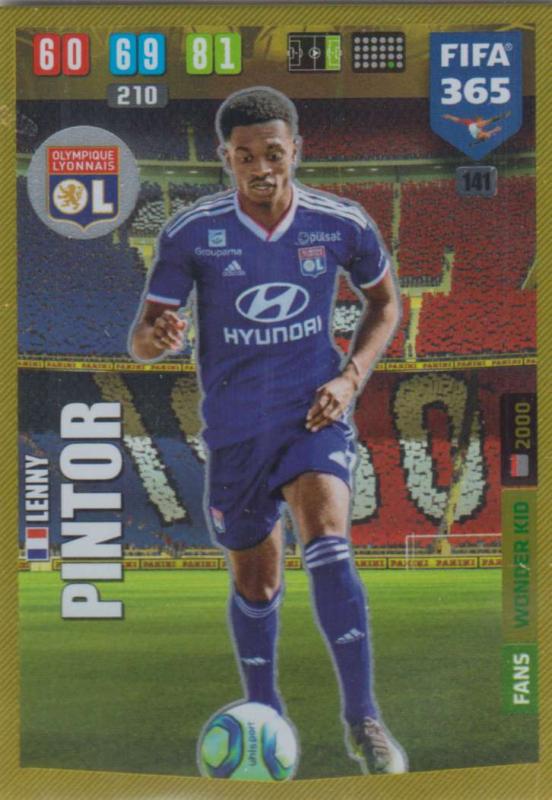 Adrenalyn XL FIFA 365 2020 - 141 Lenny Pintor  - Olympique Lyonnais - Wonder Kid