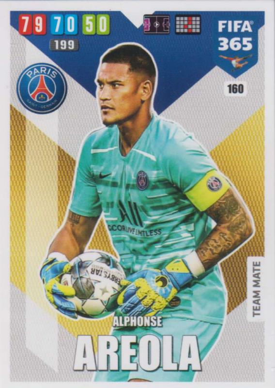 Adrenalyn XL FIFA 365 2020 - 160 Alphonse Areola  - Paris Saint-Germain - Team Mate