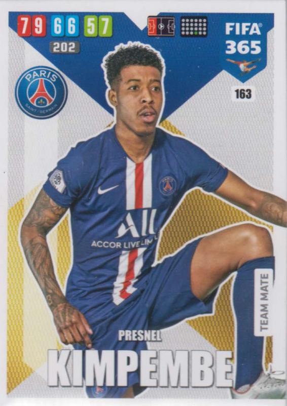 Adrenalyn XL FIFA 365 2020 - 163 Presnel Kimpembe  - Paris Saint-Germain - Team Mate