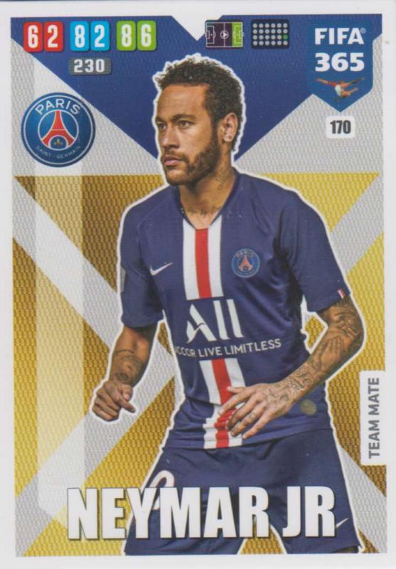 Adrenalyn XL FIFA 365 2020 - 170 Neymar Jr  - Paris Saint-Germain - Team Mate