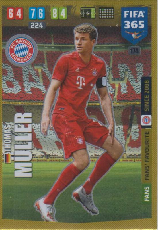 Adrenalyn XL FIFA 365 2020 - 174 Thomas Müller  - FC Bayern München - Fans' Favourite