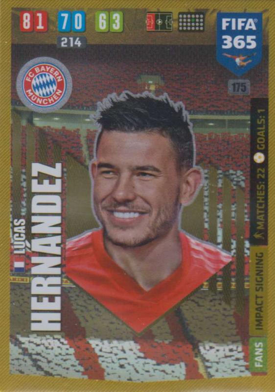 Adrenalyn XL FIFA 365 2020 - 175 Lucas Hernandez  - FC Bayern München - Impact Signing