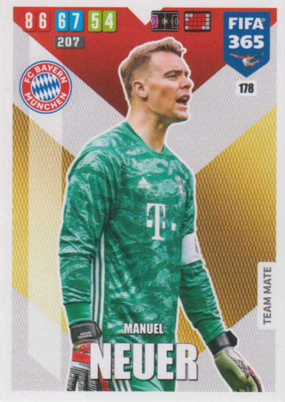 Adrenalyn XL FIFA 365 2020 - 178 Manuel Neuer  - FC Bayern München - Team Mate