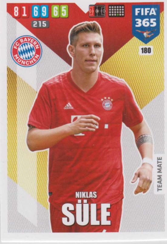 Adrenalyn XL FIFA 365 2020 - 180 Niklas Süle  - FC Bayern München - Team Mate