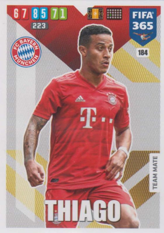 Adrenalyn XL FIFA 365 2020 - 184 Thiago  - FC Bayern München - Team Mate