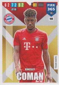 Adrenalyn XL FIFA 365 2020 - 188 Kingsley Coman  - FC Bayern München - Team Mate