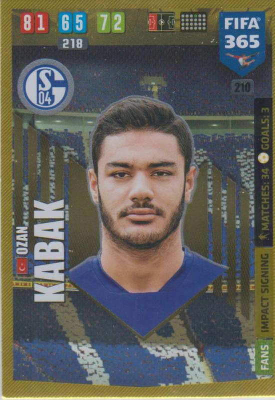 Adrenalyn XL FIFA 365 2020 - 210 Ozan Kabak  - FC Schalke 04 - Impact Signing