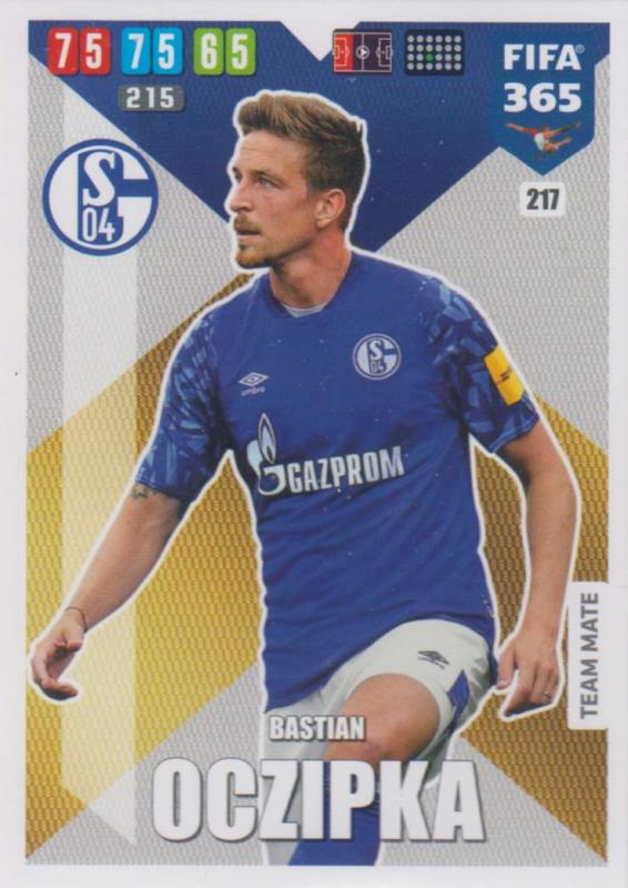 Adrenalyn XL FIFA 365 2020 - 217 Bastian Oczipka  - FC Schalke 04 - Team Mate
