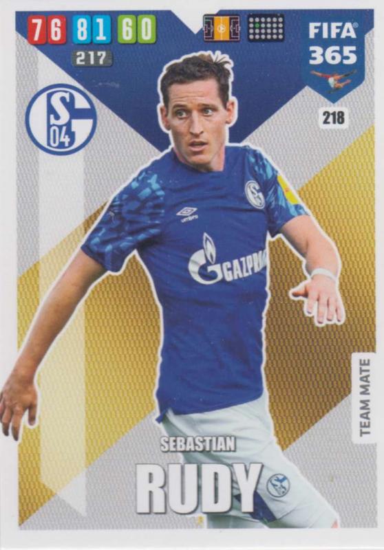 Adrenalyn XL FIFA 365 2020 - 218 Sebastian Rudy  - FC Schalke 04 - Team Mate