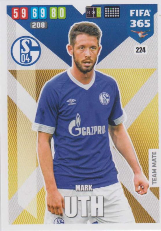 Adrenalyn XL FIFA 365 2020 - 224 Mark Uth  - FC Schalke 04 - Team Mate