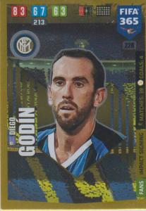 Adrenalyn XL FIFA 365 2020 - 228 Diego Godin  - FC Internazionale Milano - Impact Signing