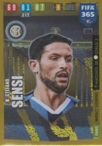 Adrenalyn XL FIFA 365 2020 - 229 Stefano Sensi  - FC Internazionale Milano - Impact Signing