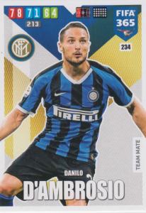 Adrenalyn XL FIFA 365 2020 - 234 Danilo D'Ambrosio  - FC Internazionale Milano - Team Mate