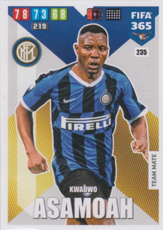 Adrenalyn XL FIFA 365 2020 - 235 Kwadwo Asamoah  - FC Internazionale Milano - Team Mate