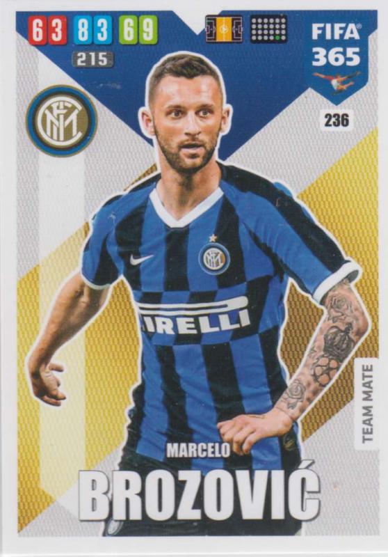 Adrenalyn XL FIFA 365 2020 - 236 Marcelo Brozović  - FC Internazionale Milano - Team Mate