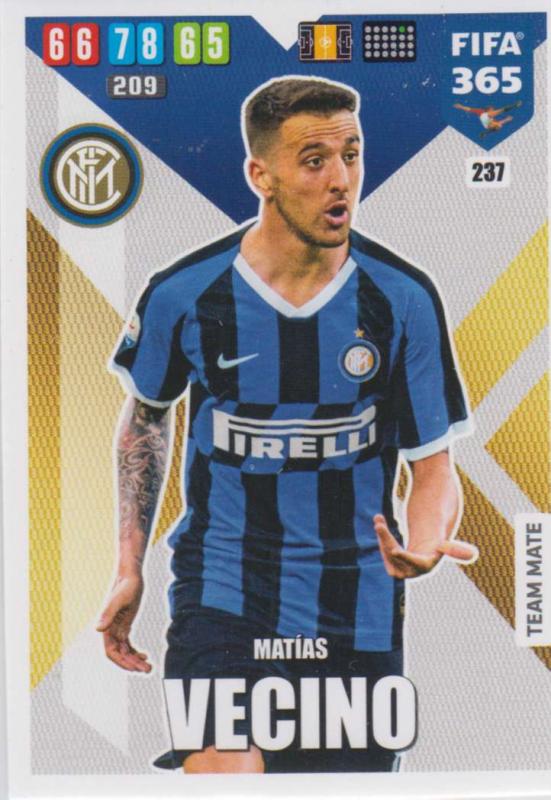 Adrenalyn XL FIFA 365 2020 - 237 Matias Vecino  - FC Internazionale Milano - Team Mate