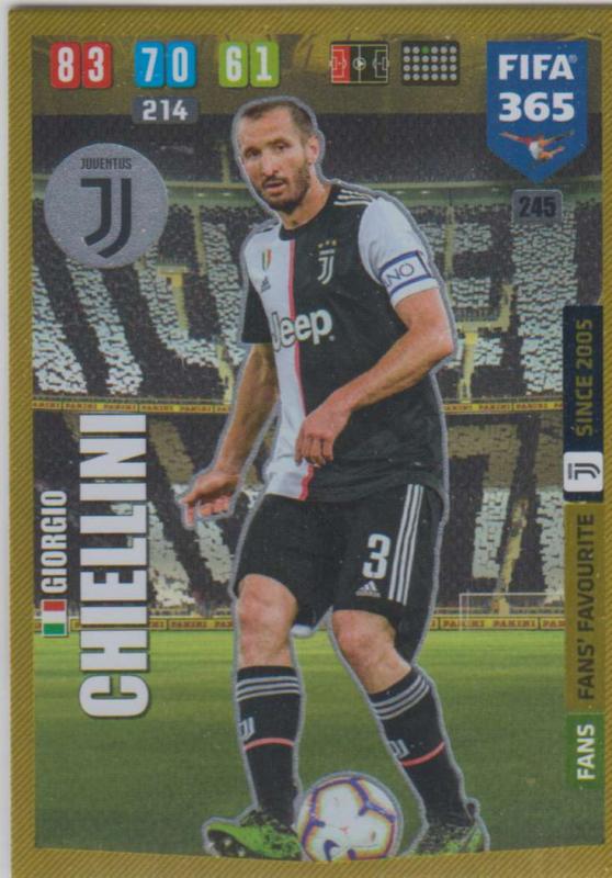 Adrenalyn XL FIFA 365 2020 - 245 Giorgio Chiellini  - Juventus - Fans' Favourite