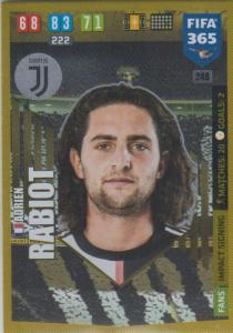 Adrenalyn XL FIFA 365 2020 - 248 Adrien Rabiot  - Juventus - Impact Signing