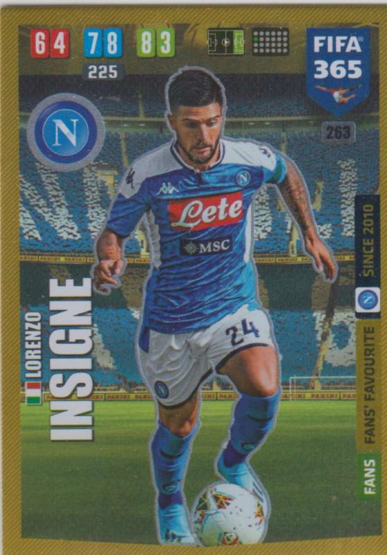Adrenalyn XL FIFA 365 2020 - 263 Lorenzo Insigne  - SSC Napoli - Fans' Favourite