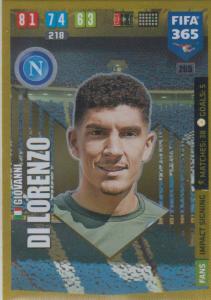 Adrenalyn XL FIFA 365 2020 - 265 Giovanni Di Lorenzo  - SSC Napoli - Impact Signing