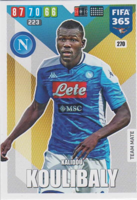 Adrenalyn XL FIFA 365 2020 - 270 Kalidou Koulibaly  - SSC Napoli - Team Mate