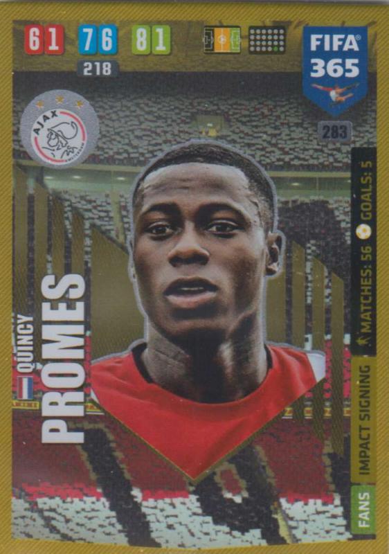 Adrenalyn XL FIFA 365 2020 - 283 Quincy Promes  - AFC Ajax - Impact Signing