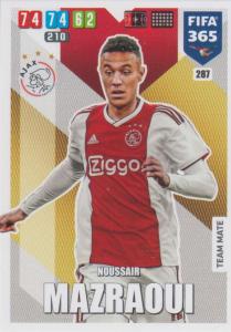 Adrenalyn XL FIFA 365 2020 - 287 Nousssair Mazraoui  - AFC Ajax - Team Mate